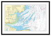 Nautical Chart 1183 thames estuary black framed print 