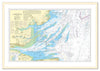 Nautical Chart 1183 thames estuary natural framed print 