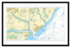 Nautical Chart 2693 - Approaches to Felixstowe, Harwich and Ipswich with the Rivers Stour, Orwell and Deben black framed print