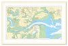 Framed Nautical Chart - Admiralty Chart 3741 - Rivers Colne and Blackwater
