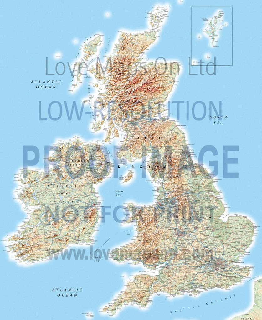 British Isles Map Canvas