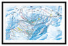 Framed Piste Map - Val Thorens & Les Menuires