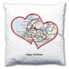 Personalised Love Hearts Map Cushion - Love Maps On... - 2