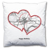 Personalised Love Hearts Map Cushion - Love Maps On... - 3