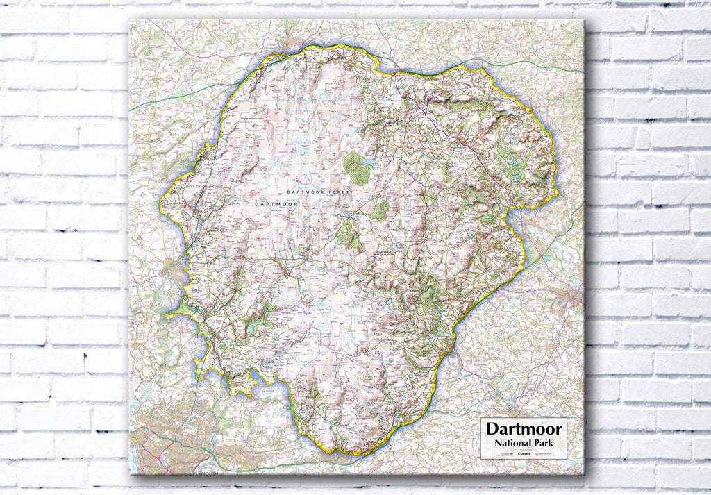 Dartmoor National Park Map Poster Print - Love Maps On..