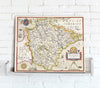 Map Canvas - Vintage County Map - Devon - Love Maps On... - 2