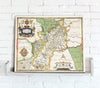 Map Canvas - Vintage County Map - Gloucestershire - Love Maps On... - 2