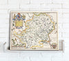 Map Canvas - Vintage County Map - Hertfordshire - Love Maps On... - 2