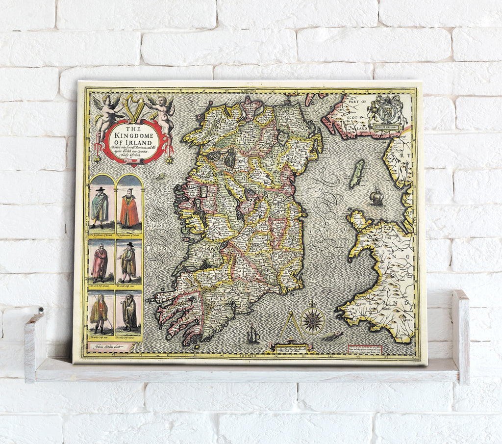 Map Canvas - Vintage County Map - Ireland - Love Maps On...