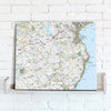 Map Canvas - Personalised Ordnance Survey Explorer Map (optional inscription) - Love Maps On... - 1