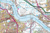Map Canvas - London Ordnance Survey Landranger Map with Hillshading Canvas Print- Love Maps On...