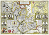 Map Canvas - Vintage County Map - Lancashire - Love Maps On... - 2
