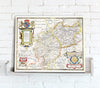 Map Canvas - Vintage County Map - Leicestershire - Love Maps On...