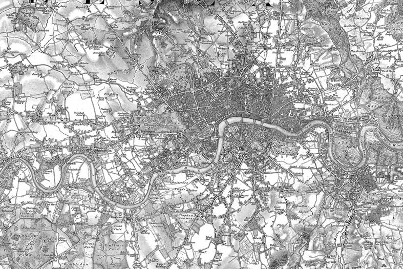 Map Canvas - Ordnance Survey Old Series Map of London - Love Maps On... - 4