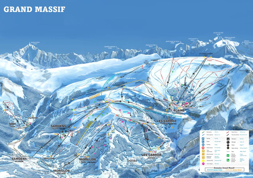 Piste Map Poster - Grand Massif Poster Print- Love Maps On...
