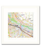 Framed Map - Germany 1:25,000 - postcode centred