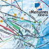 Val Thorens & Les Menuires - Piste Map Canvas Print Canvas Print- Love Maps On...