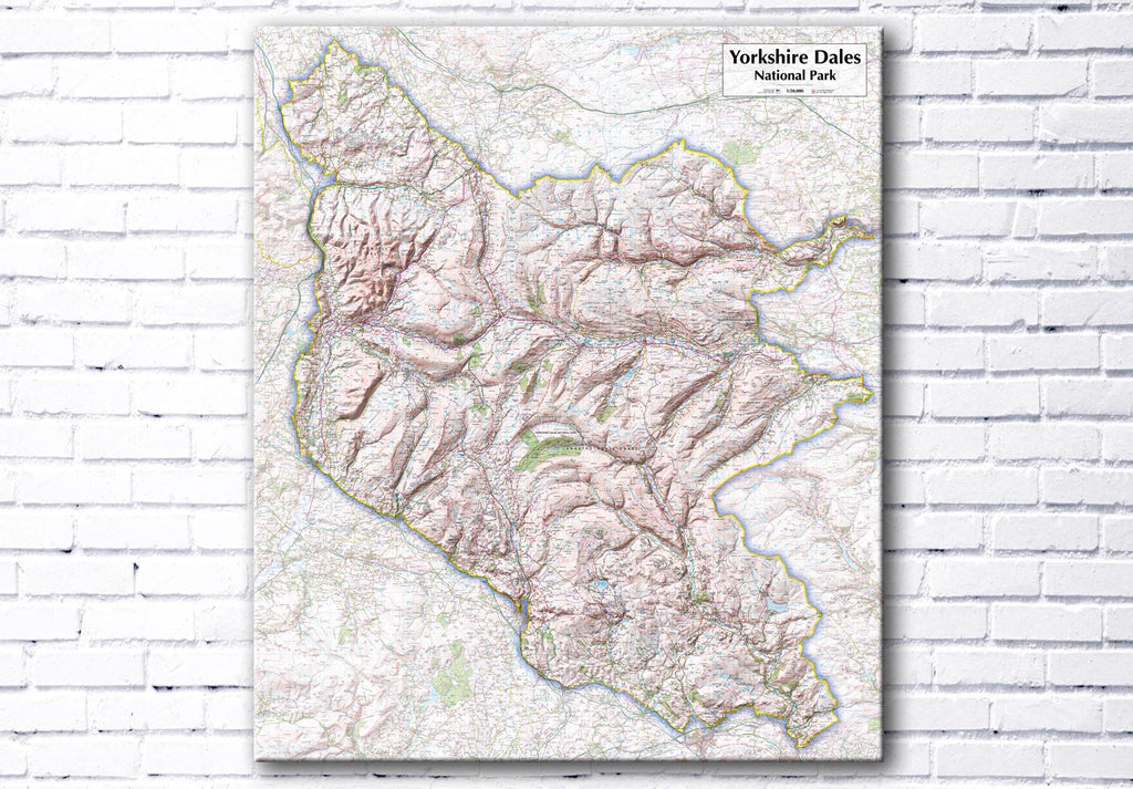 Yorkshire Dales National Park Map Canvas Print - love maps on...