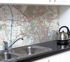 Ceramic Map Tiles - Custom Ordnance Survey from Love Maps On...