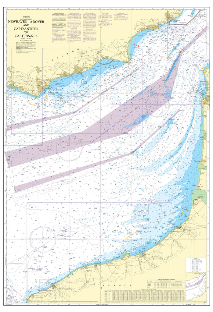 Nautical Chart - Admiralty Chart 2451- English Channel - Newhaven to Dover and Cap d'Antifer to Cap Gris-Nez