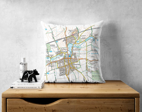 Personalised Map Cushion - Ordnance Survey Explorer