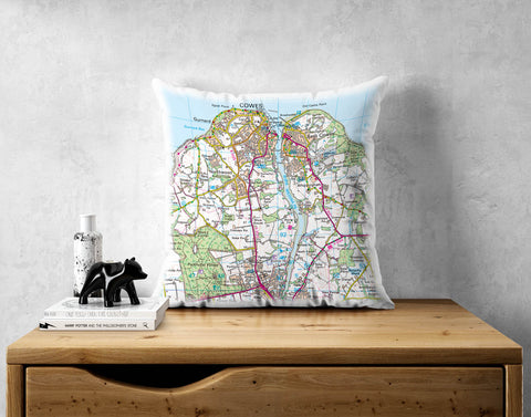 Personalised Map Cushion - Ordnance Survey Landranger (1:50,000)