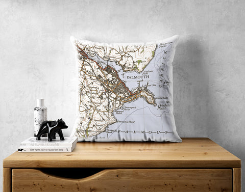 Personalised Vintage Map Cushion - 1940's (New Popular Edition)