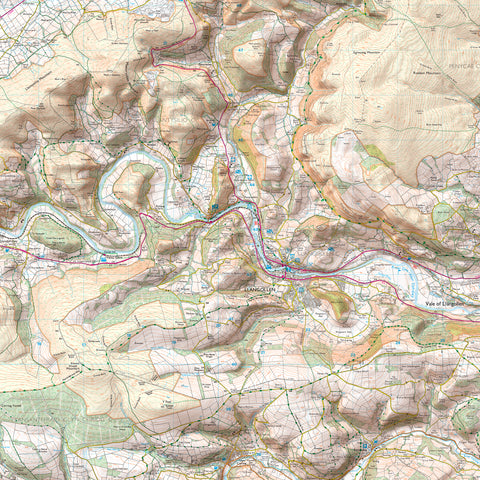 Glass Splashbacks - Custom OS Explorer Map with Hillshading