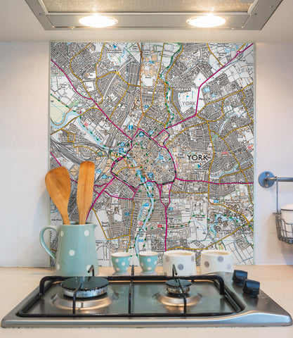 Glass Splashbacks - Custom Ordnance Survey Explorer Map
