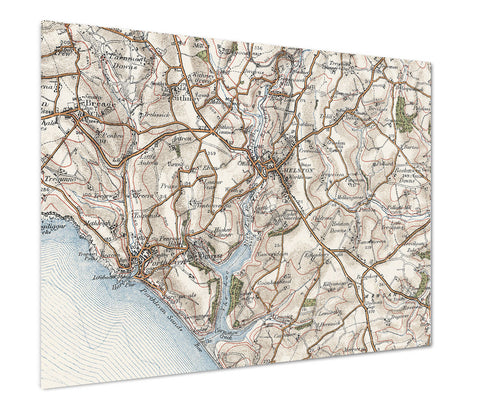 Map Poster - Custom Vintage Ordnance Survey Map 1906-1913