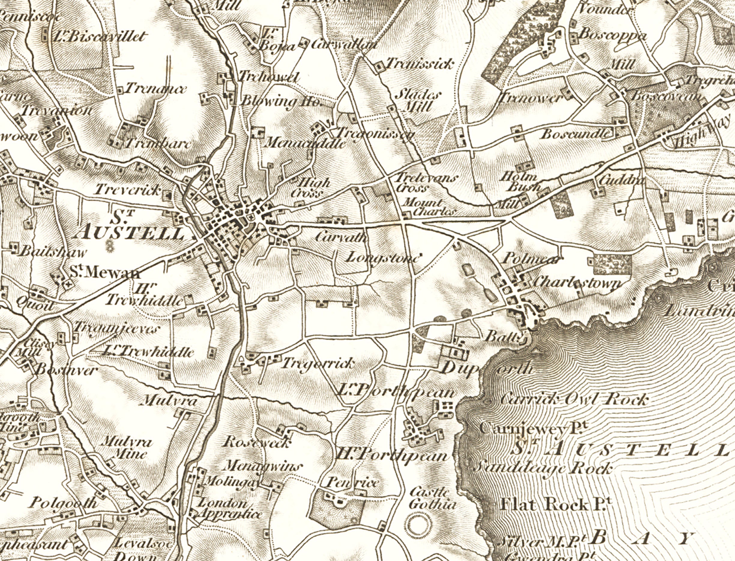 Map Wallpaper - Custom Vintage Ordnance Survey Map - Old Series (1805 ...