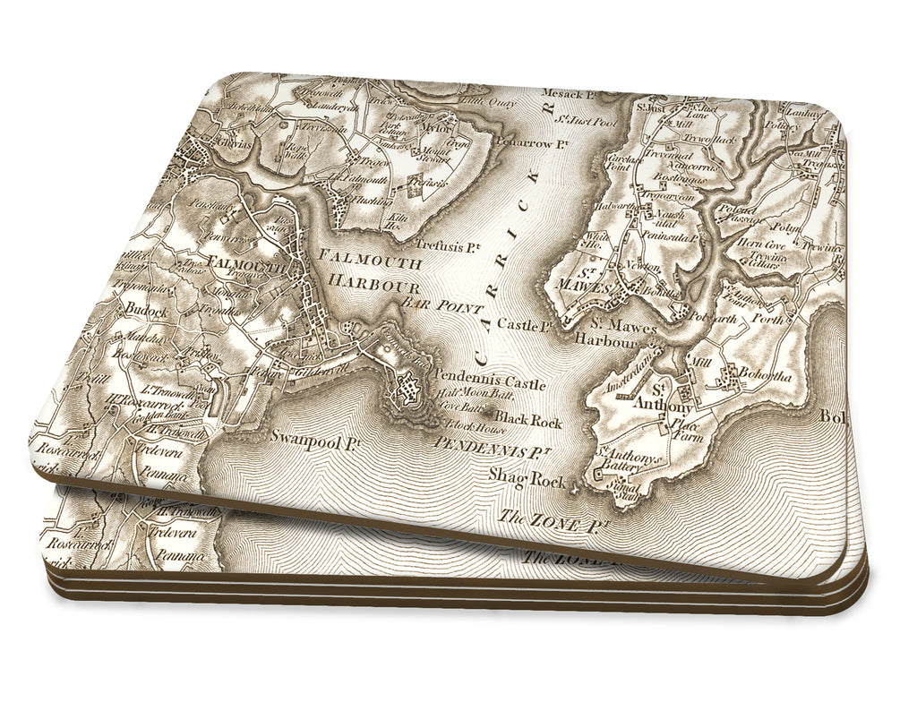 Personalise vintage 1805-1895 map placemat set love maps on