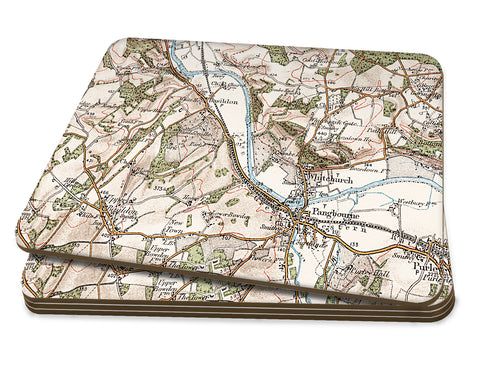 Map Placemats - Personalised Vintage Map 1906-1913