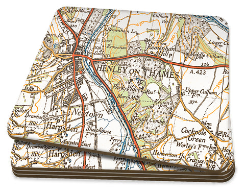Map Coasters - Personalised Vintage 1940's Map