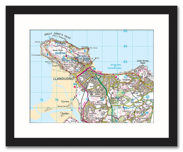 Framed Map - Custom Ordnance Survey Landranger Map from Love Maps On...