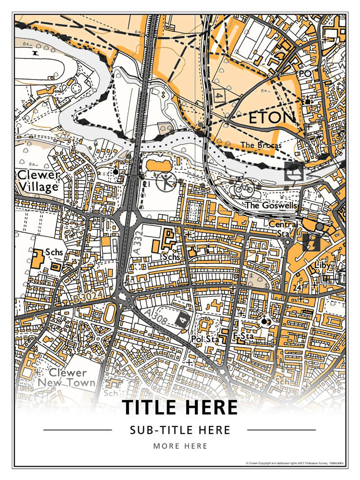Framed Map - Custom Urban Art Print from Love Maps On...