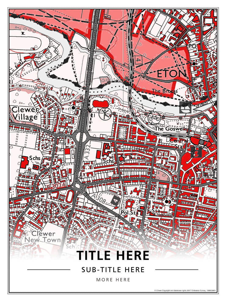 Framed Map - Custom Urban Art Print from Love Maps On...