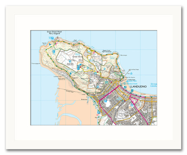 Framed Map - Custom Ordnance Survey Explorer Map from Love Maps On...