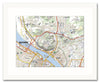 Framed Map - France 1:25,000 - postcode centred - Standard Style