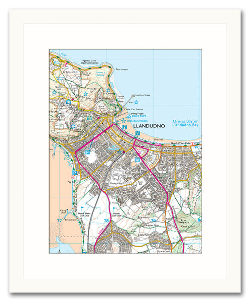 Framed Map - Custom Ordnance Survey Explorer Map from Love Maps On...