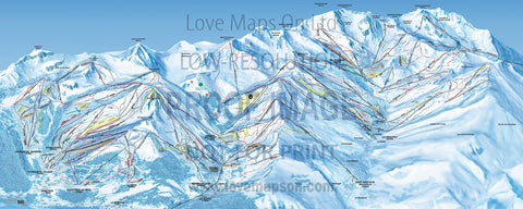 3 Valleys Piste Map - Oversized Paper print
