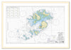 Framed Nautical Chart - Admiralty Chart 34 - Isles of Scilly