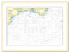 Framed Nautical Chart - Admiralty Chart 442 - Lizard Point to Berry Head