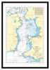 Framed Nautical Chart - Admiralty Chart 1121 - Irish Sea with Saint George's Channel and North Channel