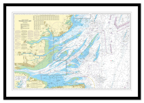 Framed Nautical Chart - Admiralty Chart 1183 - Thames Estuary
