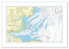 Nautical Chart 1183 thames estuary white framed print 
