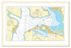 Framed Nautical Chart - Admiralty Chart 1994 - Approaches to the River Clyde