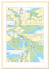 Framed Nautical Chart - Admiralty Chart 2021 - Harbours and Anchorages in the West Solent Area