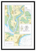 Framed Nautical Chart - Admiralty Chart 2022 - Harbours and Anchorages in the East Solent Area