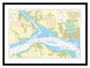 Framed Nautical Chart - Admiralty Chart 2036 - The Solent and Southampton Water